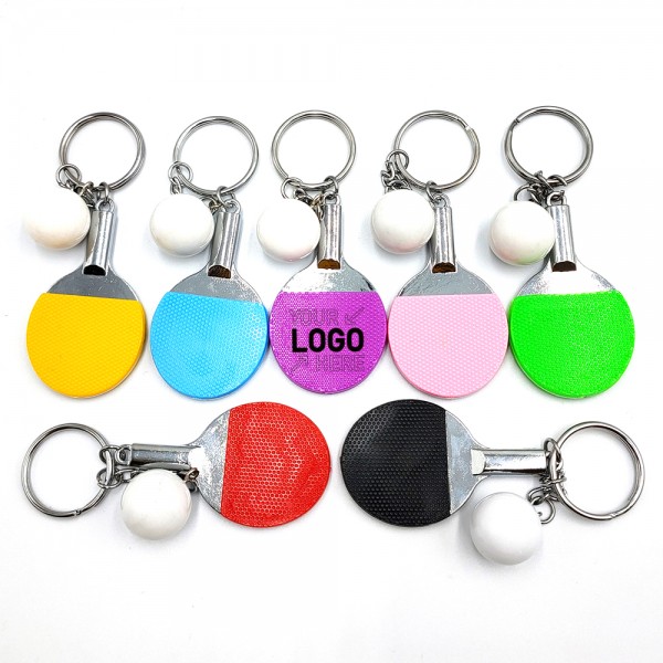 Table Tennis Racket Keychain