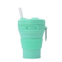 15 Oz. Portable Silicone Foldable Sippy Cup W/Drinking Straw