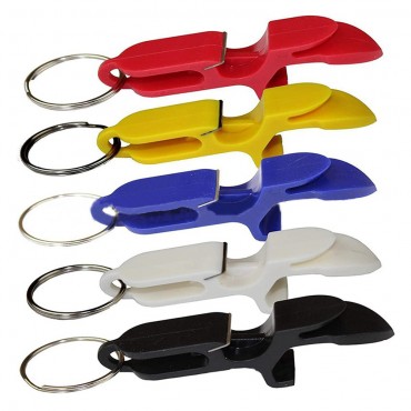 Plastic Bottle Opener W/Keychain Plastic Bottle Opene...