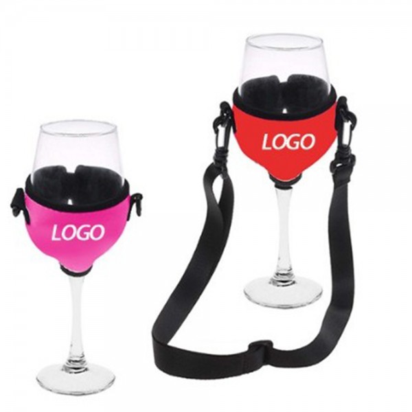 Neoprene Wine Glass Cooler (detachable strap)