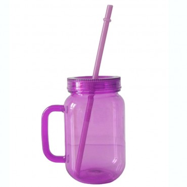 16OZ Single Layer Mason Straw Cups 16OZ Single Layer Ma...