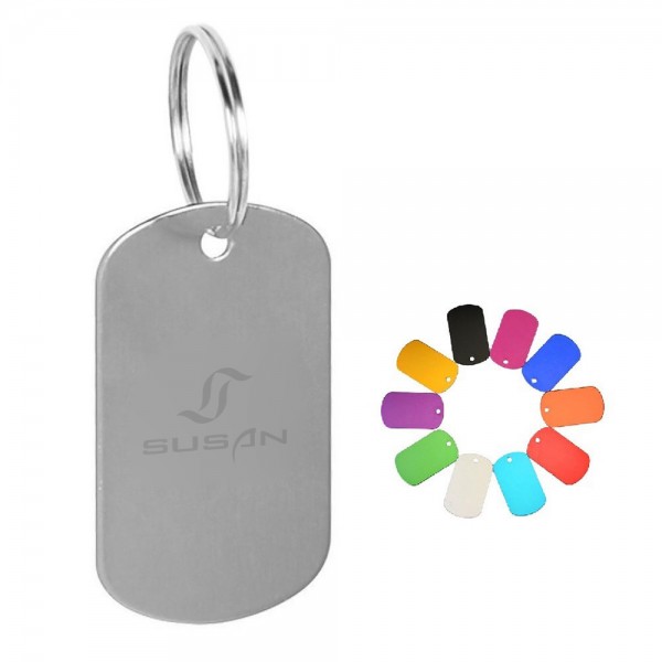 Aluminum Dog Tag Key Chain