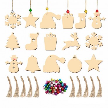 DIY Wooden Christmas Twines For Tree Hanging Ornaments Gift Tag DIY Wooden Christmas...