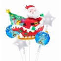 5PCS Christmas Mylar Balloon Set